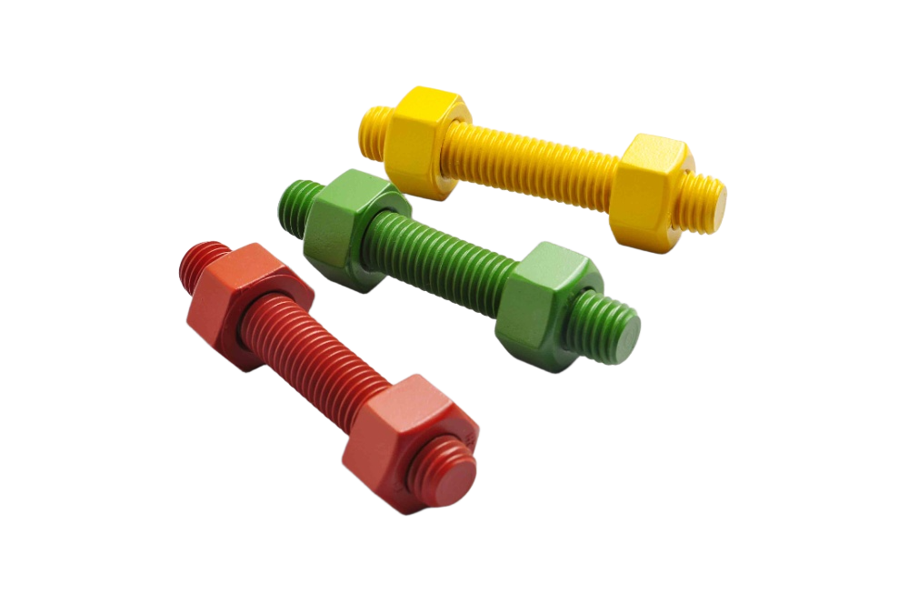 PTFE/Teflon Coated Threaded Rod with Nuts