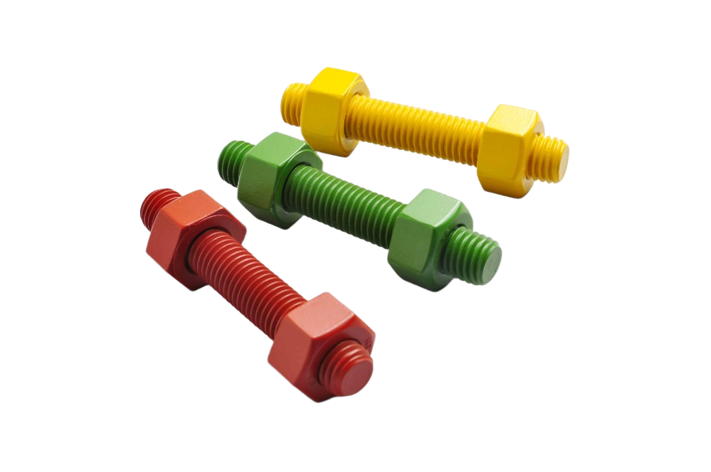 PTFE/Teflon Coated Threaded Rod with Nuts